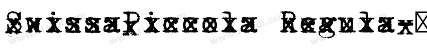SwissaPiccola Regula字体转换